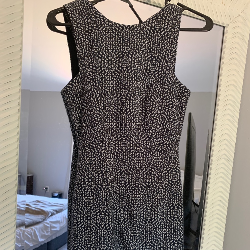 Navy blue and white dress from H&M